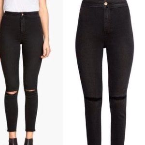 BRAND NEW!! Black distressed H&M Jeans